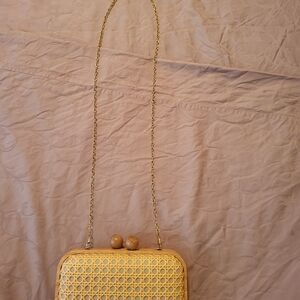 Chic Woven Crossbody Bag in Tan